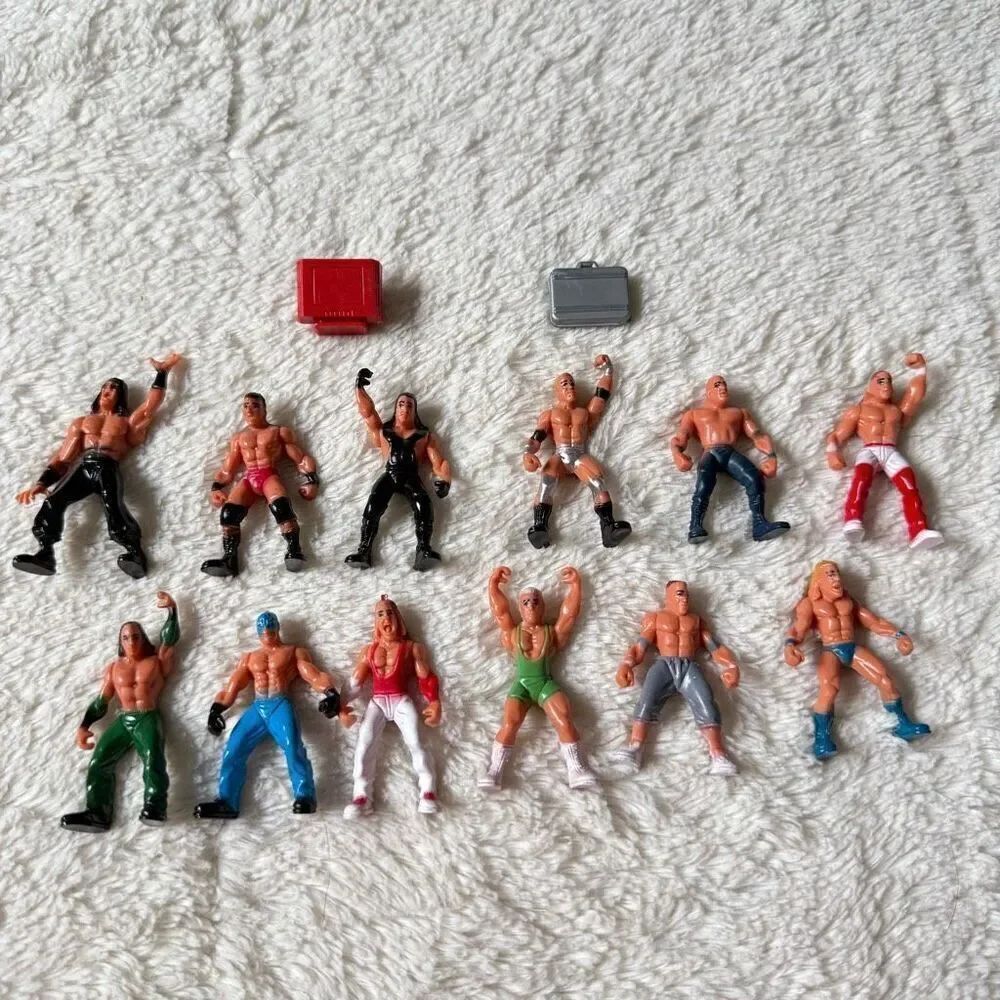 Lot of 12 Wrestling WWE Mini Miniature PVC Figures 2"